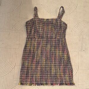 Multicolor Tweed Dress